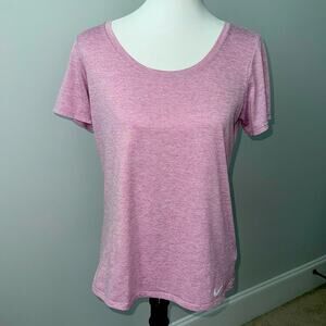 Nike Dri Fit Short Sleeve Athletic Light Purple Top Womens Medium